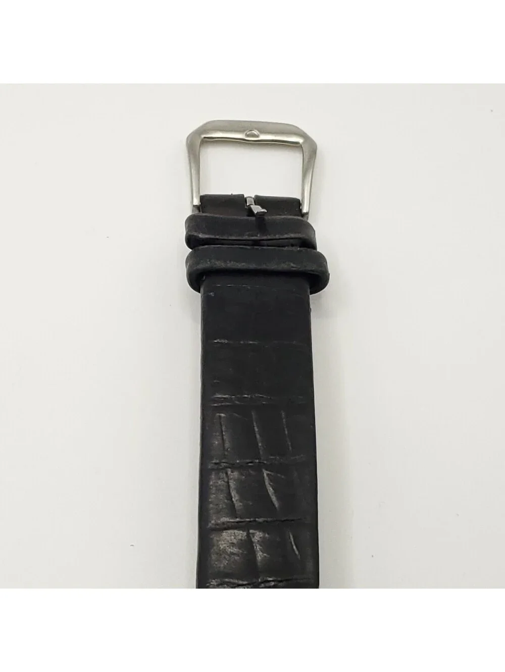 Kenneth Cole New York 20mm Womens Rectangle Quartz Watch Silver Tone New Battery